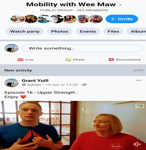 Mobility with wee Maw, facebook page